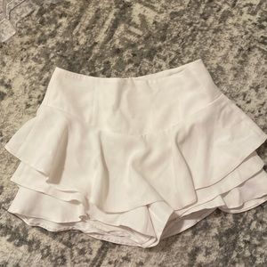 Zara white ruffle skort